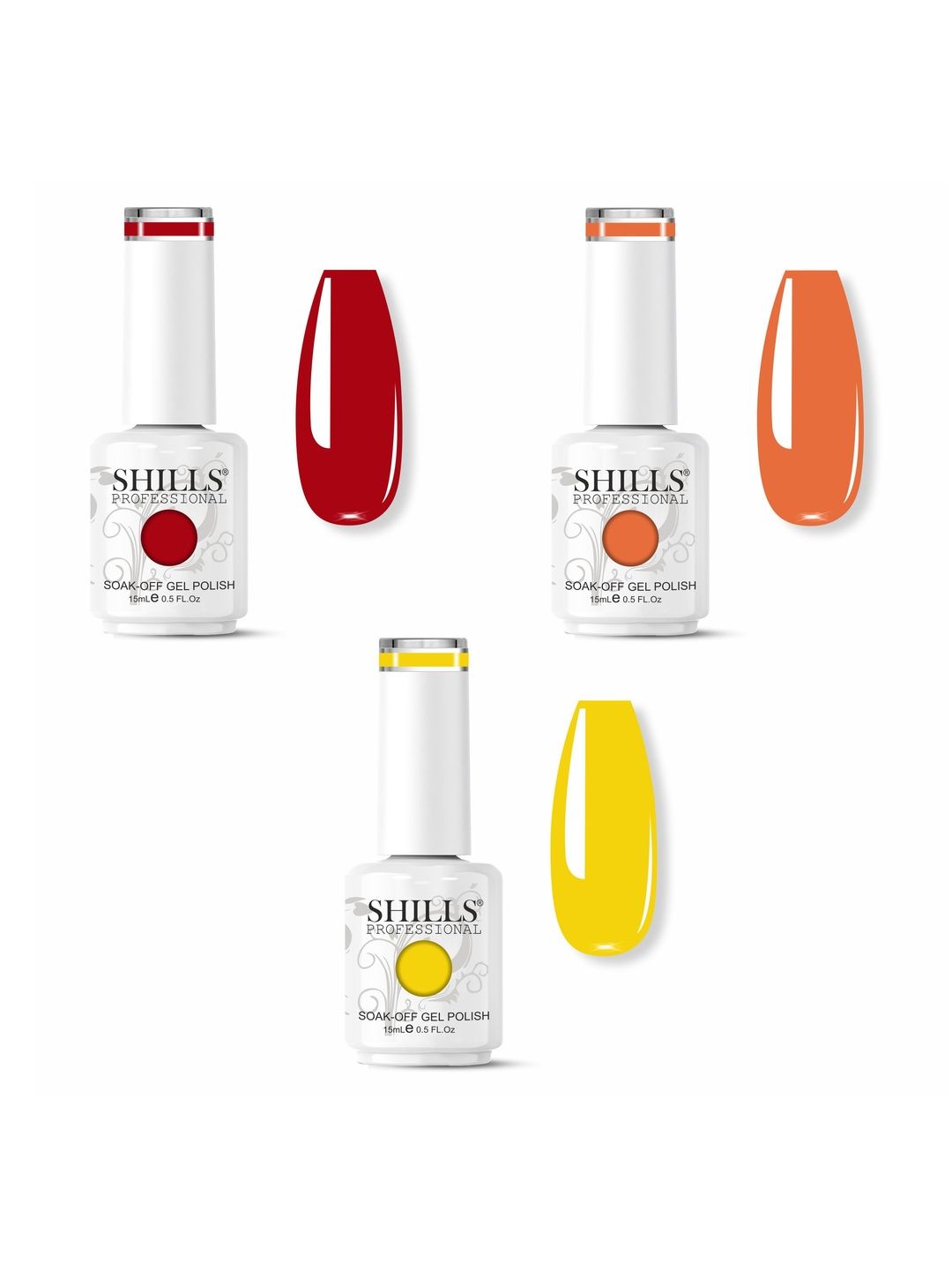 shills professional Set Of 3 Long Lasting Soak Of Gel Nail Polish - 15 ml Each-picture-7