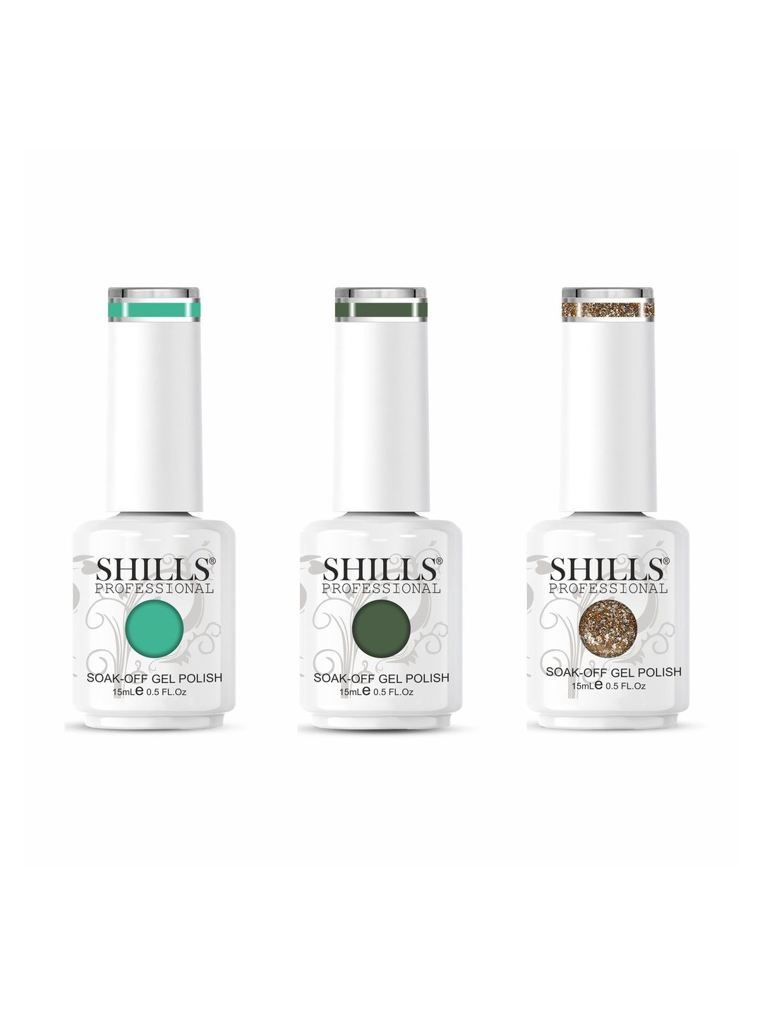 shills professional Set Of 3 Long Lasting Soak Of Gel Nail Polish - 15 ml Each-picture-12