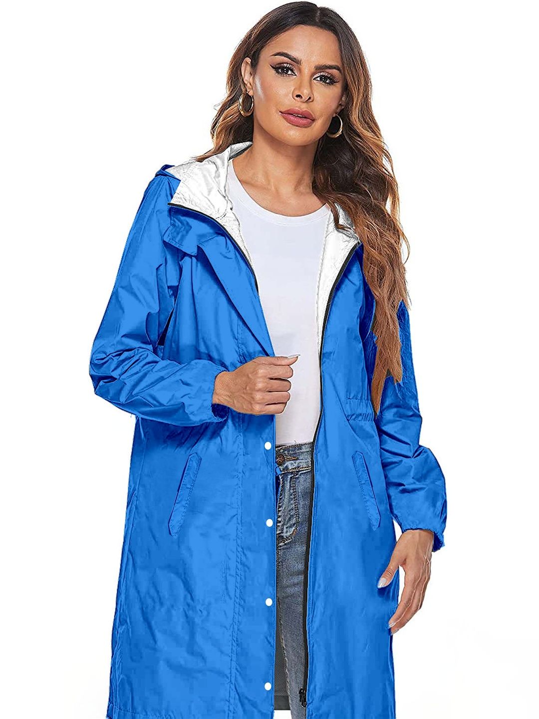 CAMISON Hooded Waterproof Reversible Raincoat-picture-43