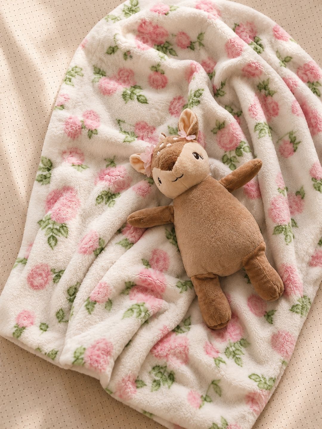 Dhrohar Brown Floral Fleece AC Room 120 GSM Blanket-image-17