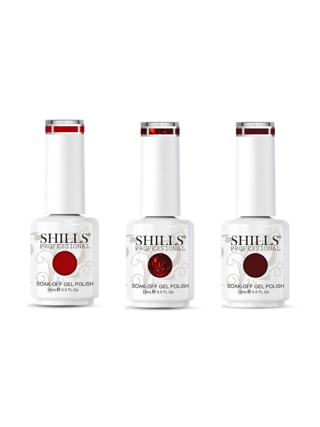 shills professional Set Of 3 UV LED Gel Nail Polish - 15 ml Each - Shade - 039, 107 & 405-picture-26