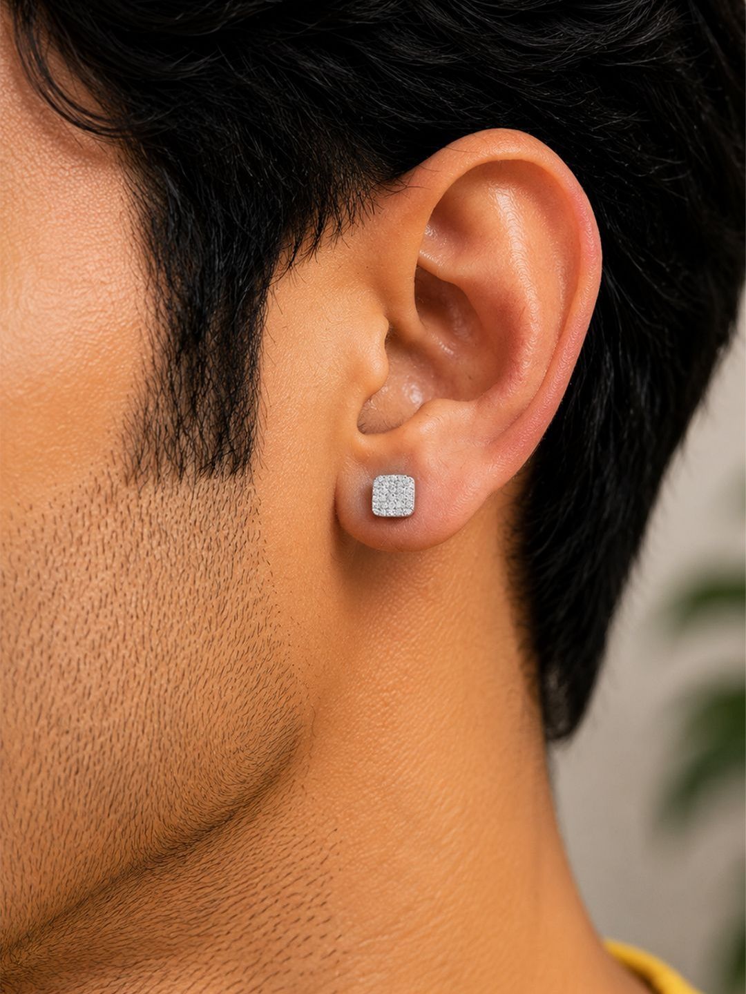 Caratiro Square Studs Earrings-picture-10