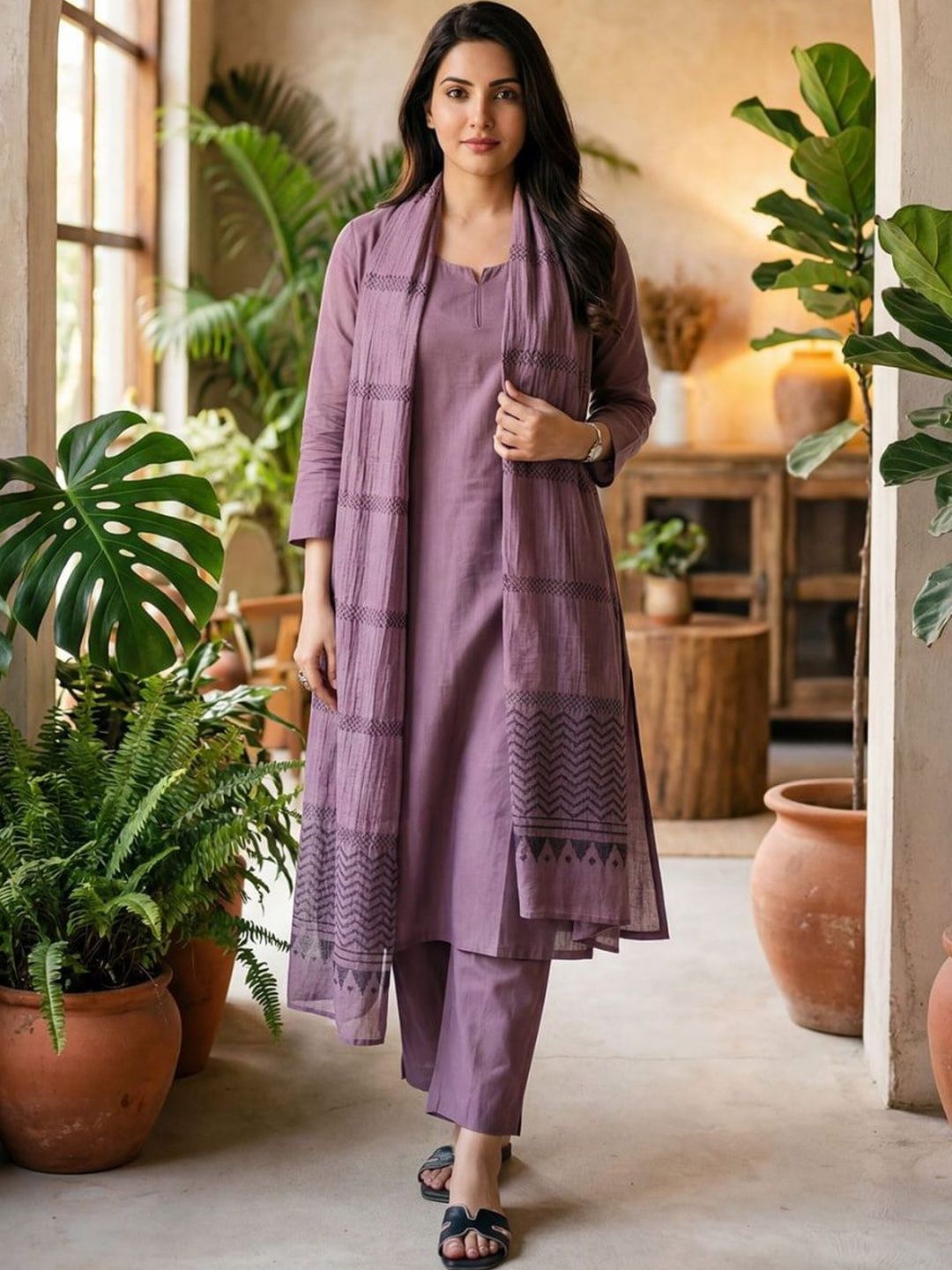 LIZORD FAB Women Ethnic Motifs Regular Kurta with Trousers & With Dupatta-picture-55