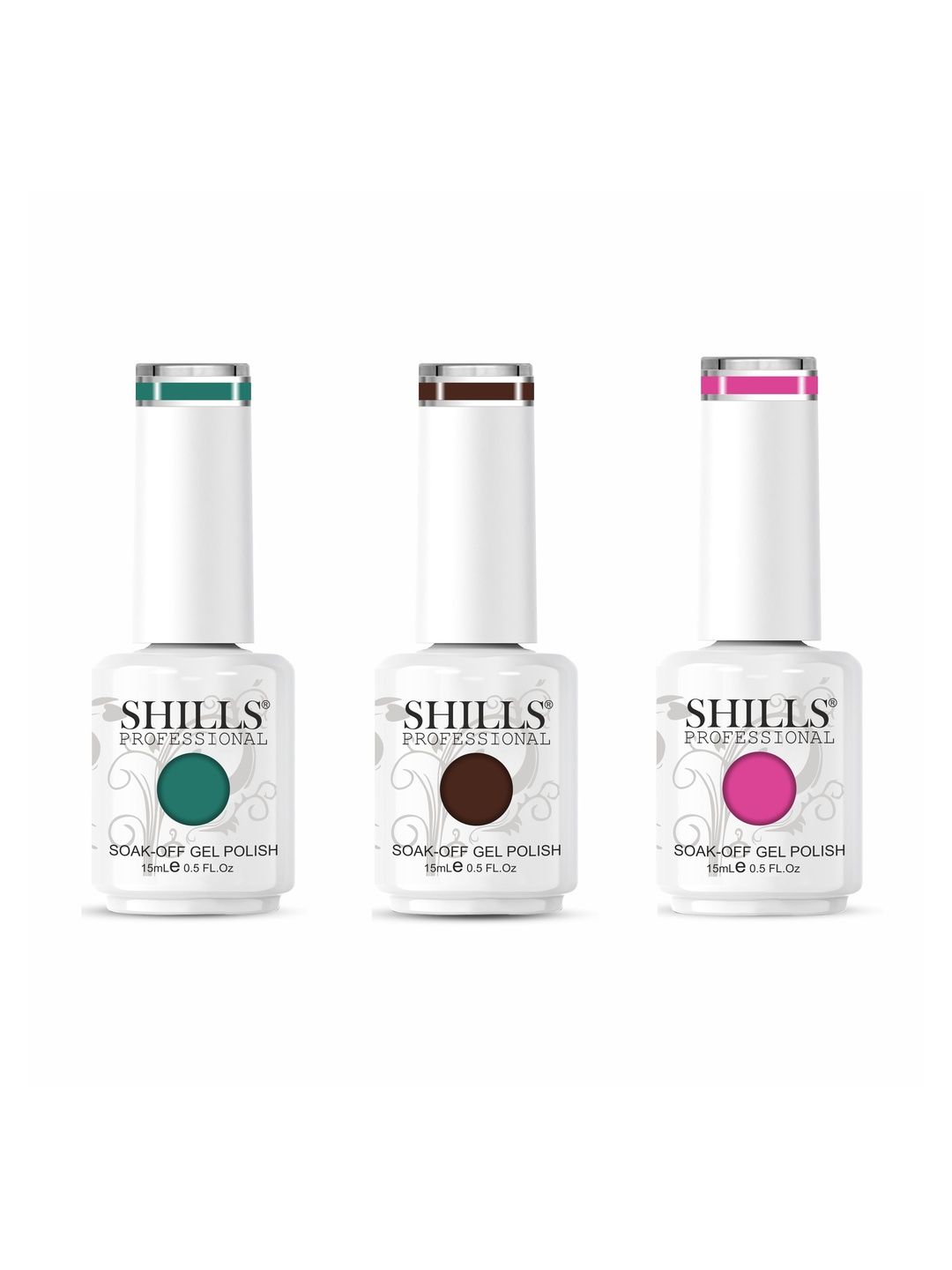shills professional Set Of 3 Long Lasting Soak Of Gel Nail Polish - 15 ml Each-picture-24