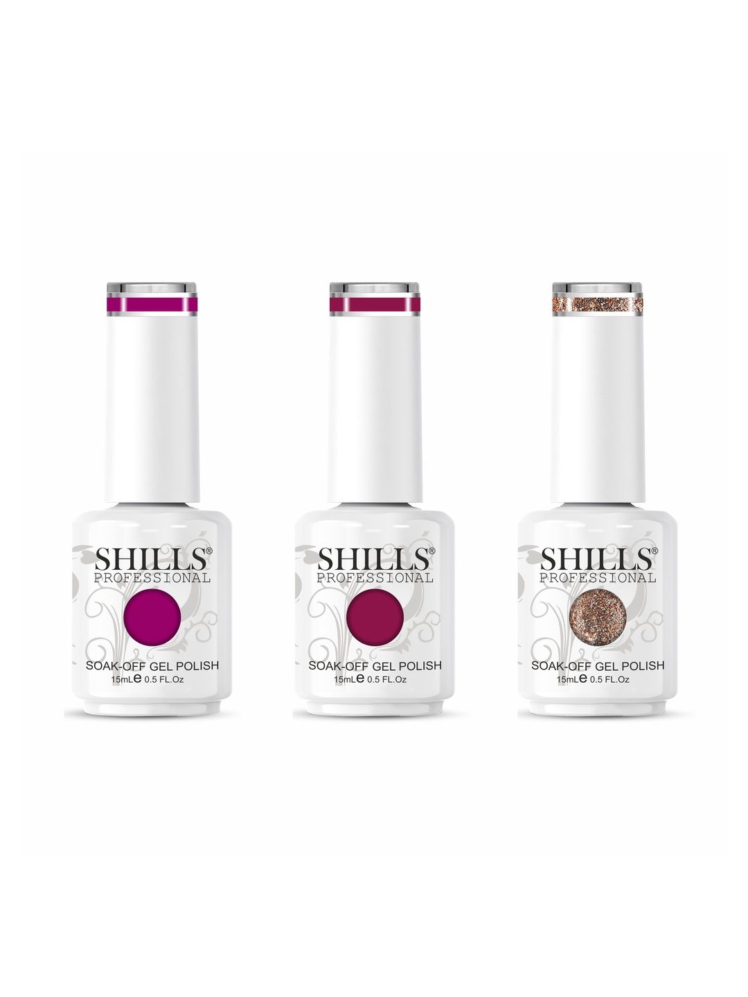 shills professional Set Of 3 UV LED Gel Nail Polish - 15 ml Each - Shade - 058, 065 & 234-picture-14
