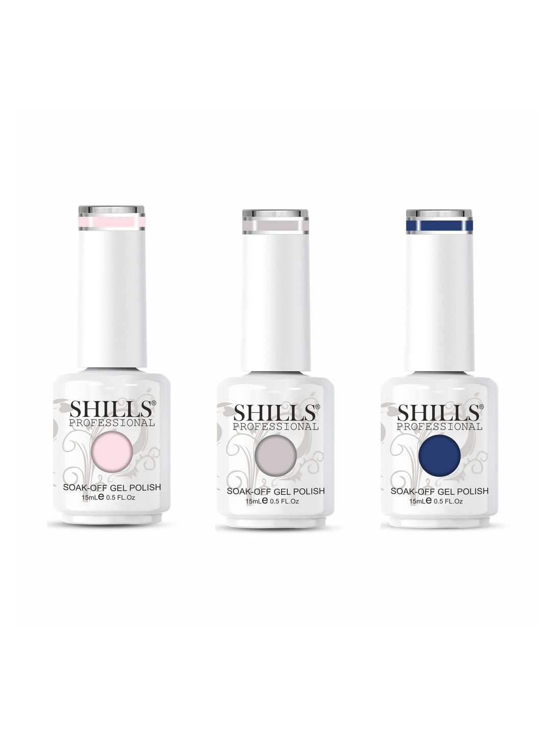 shills professional Set Of 3 Long Lasting Soak Of Gel Nail Polish - 15 ml Each-picture-29