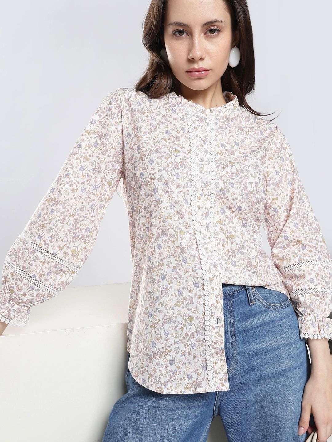 HERE&NOW Floral Print Cotton Top-picture-19