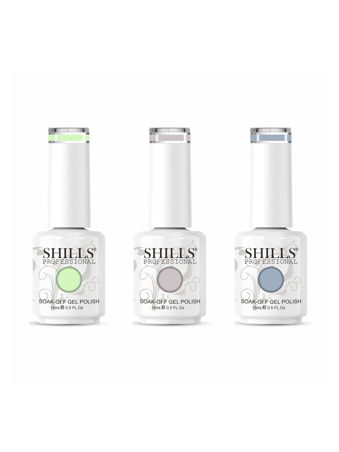 shills professional Set Of 3 Soak Off UV LED Gel Nail Polish - 15 ml Each - Shade - 181-picture-9