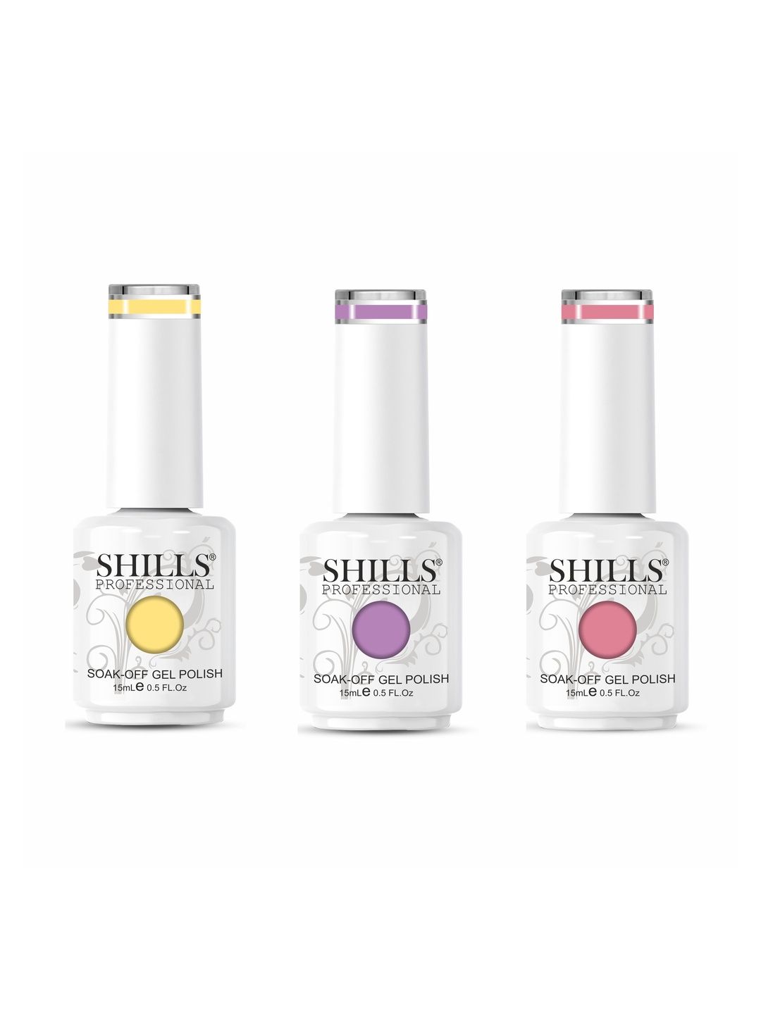 shills professional Set Of 3 Long Lasting Soak Of Gel Nail Polish - 15 ml Each-picture-10