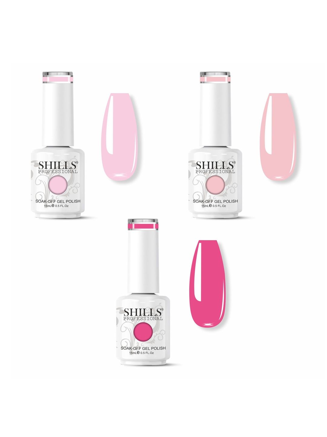 shills professional Set Of 3 Long Lasting Soak Of Gel Nail Polish - 15 ml Each-picture-11