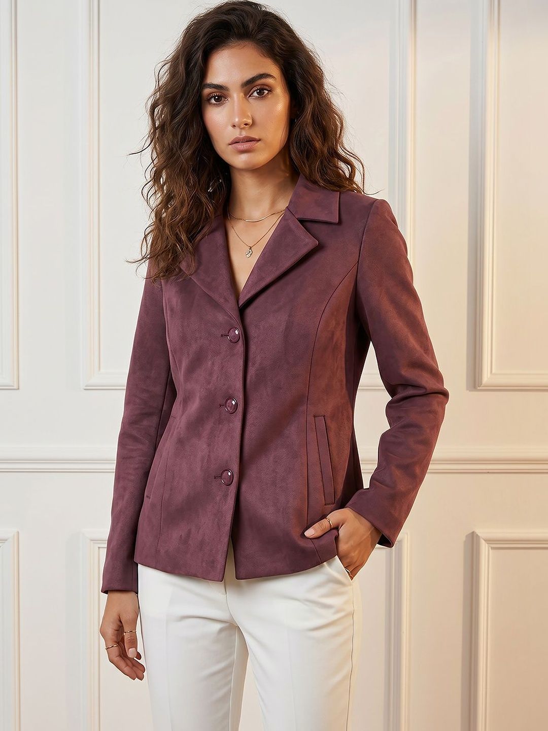 GFO Notched Lapel Single-Breasted Tailored Fit Blazers