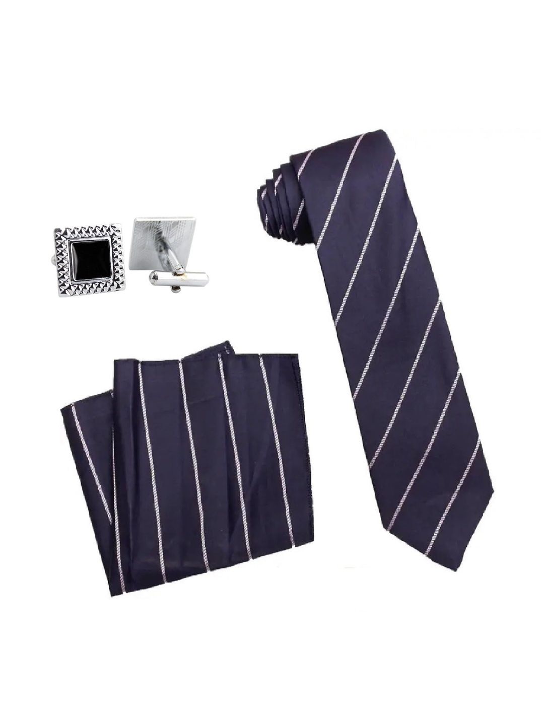Fashmade Men Striped Skinny Tie-image-20