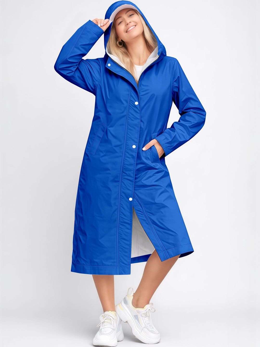 CAMISON Hooded Waterproof Reversible Raincoat-picture-23