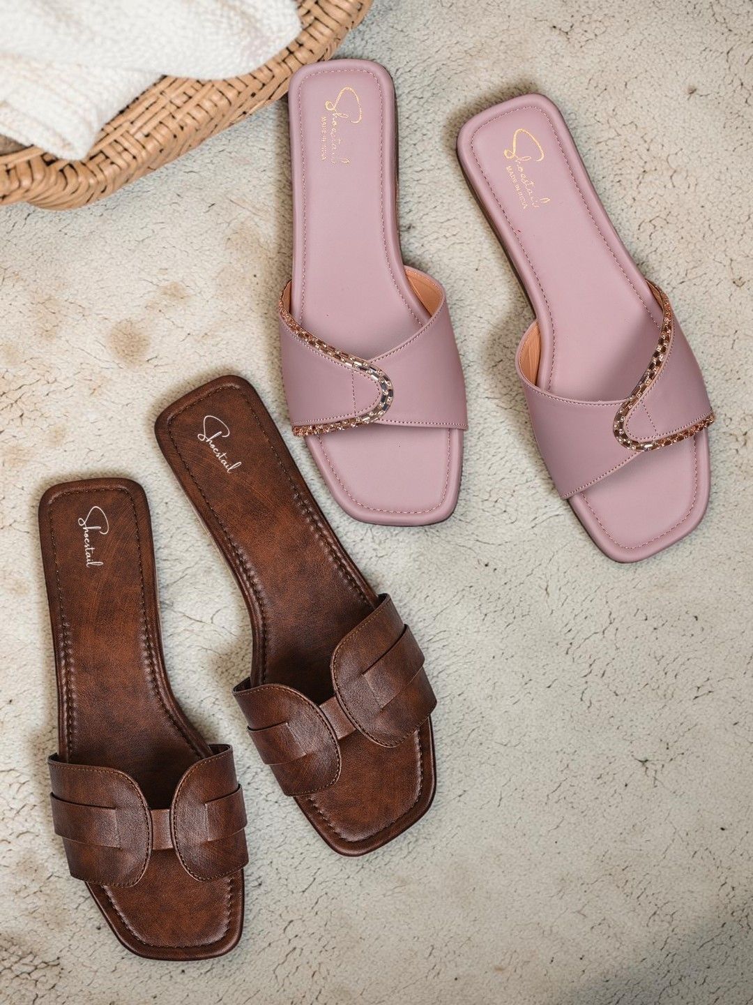 Shoestail Women Open Toe Flats-picture-33
