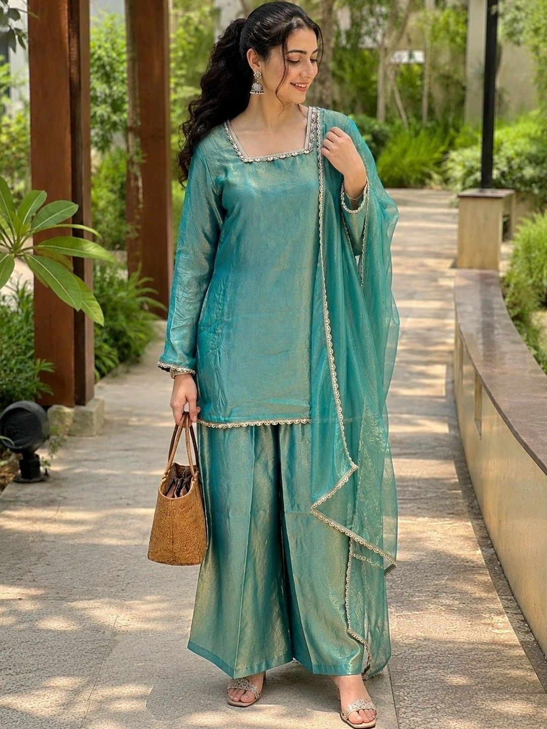 PEEYU Women Regular Kurta with Palazzos & With Dupatta-picture-32
