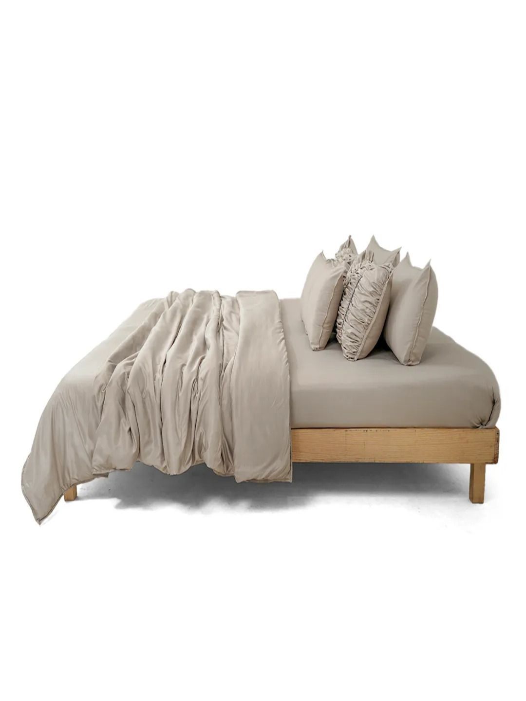 Zarf Grey & Beige Solid Other 8 Piece Single Superfine Bedding Set-picture-31