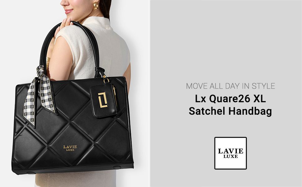 Buy LAVIE LUXE Women Quare26 Extra Large 14 Inch Satchel Handbag