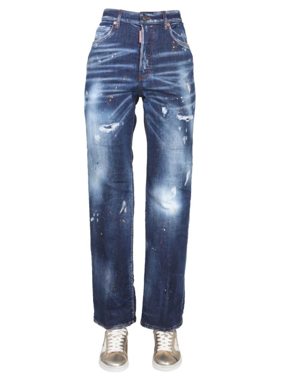 Blue Straight High Rise Jeans-image-24