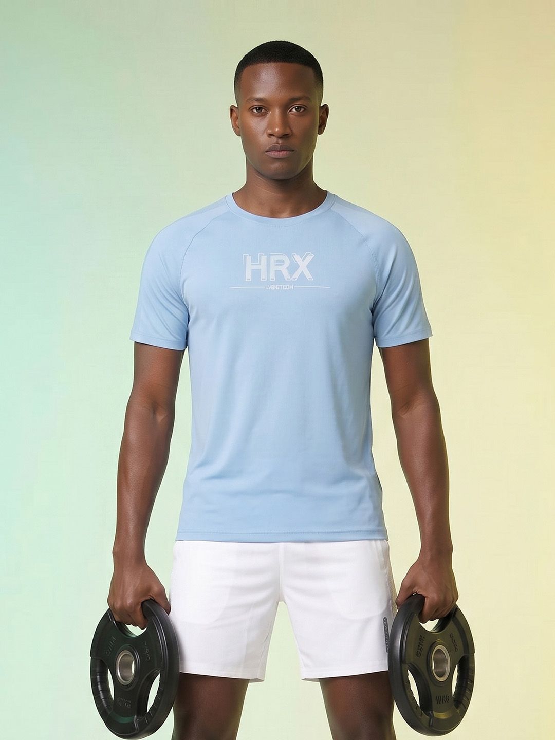 HRX by Hrithik Roshan Brand Logo Printed Rapid Dry Training T-shirt-picture-15