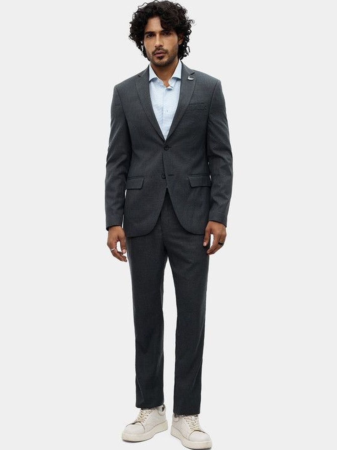 Blackberrys Self Design Slim Fit Single-Breasted Two-Piece Suits-picture-38
