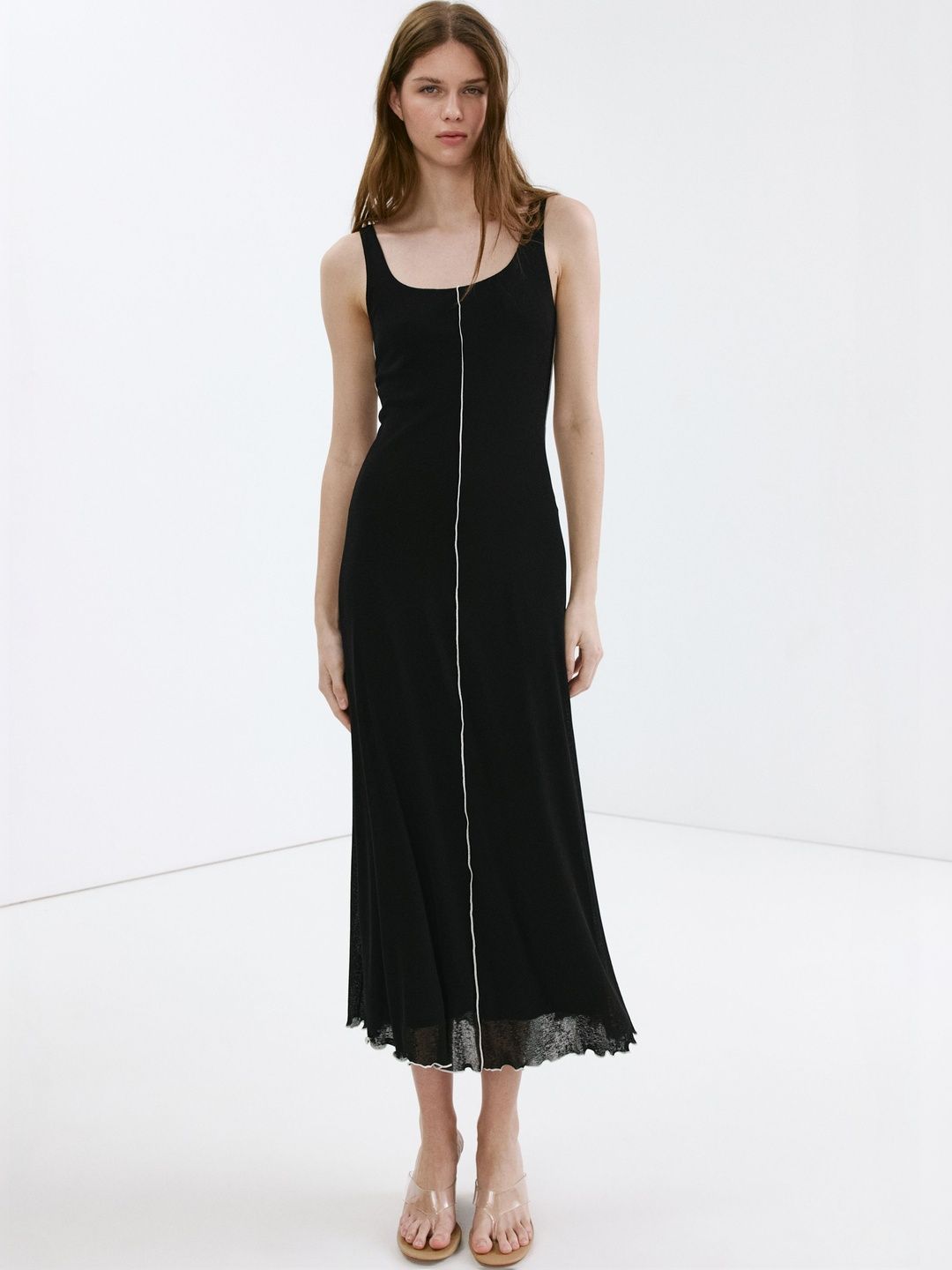 MANGO Sheath Midi Dress-image-22