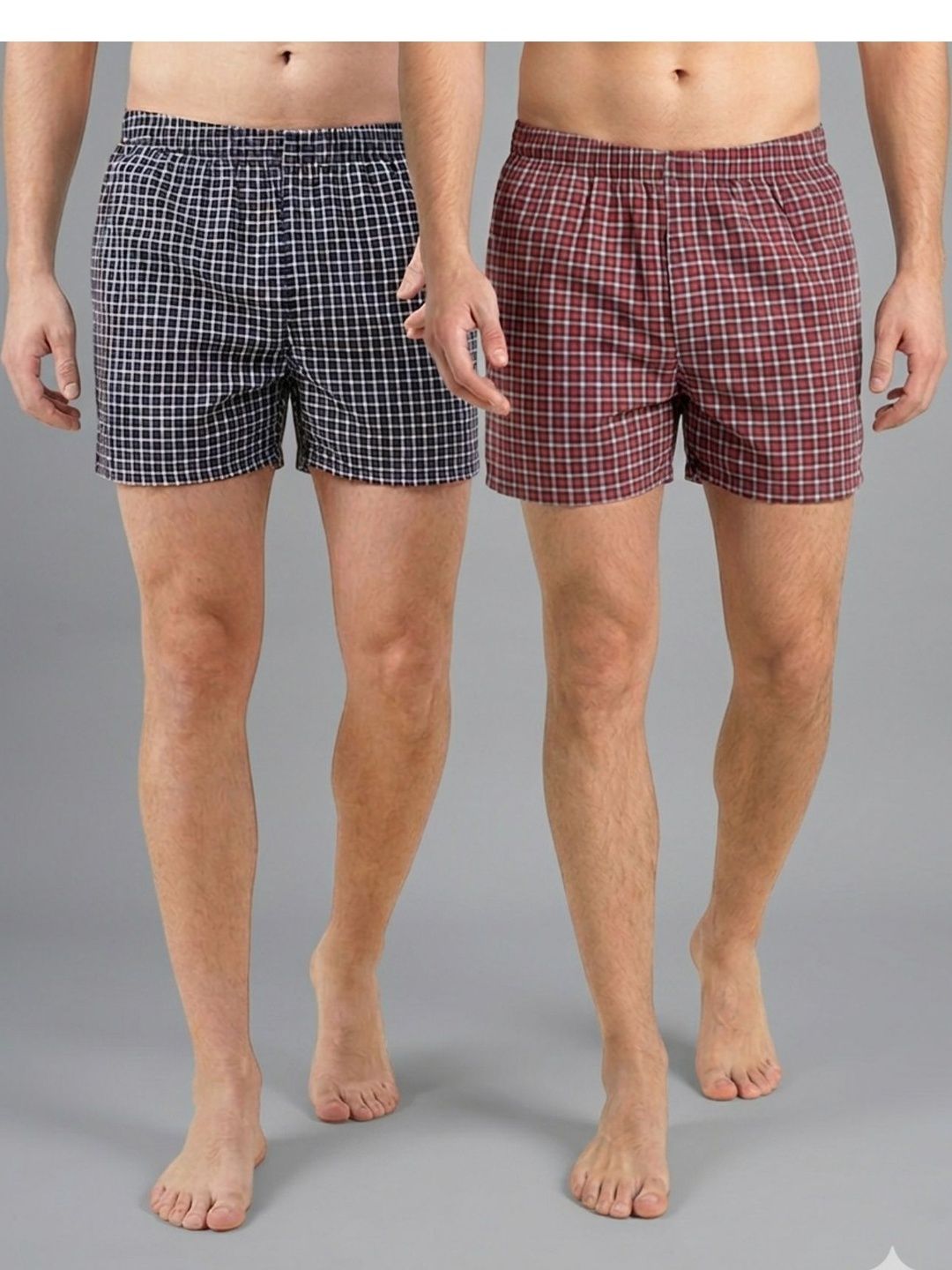 24 Street Pack Of 2 Checked Woven Boxers-picture-11