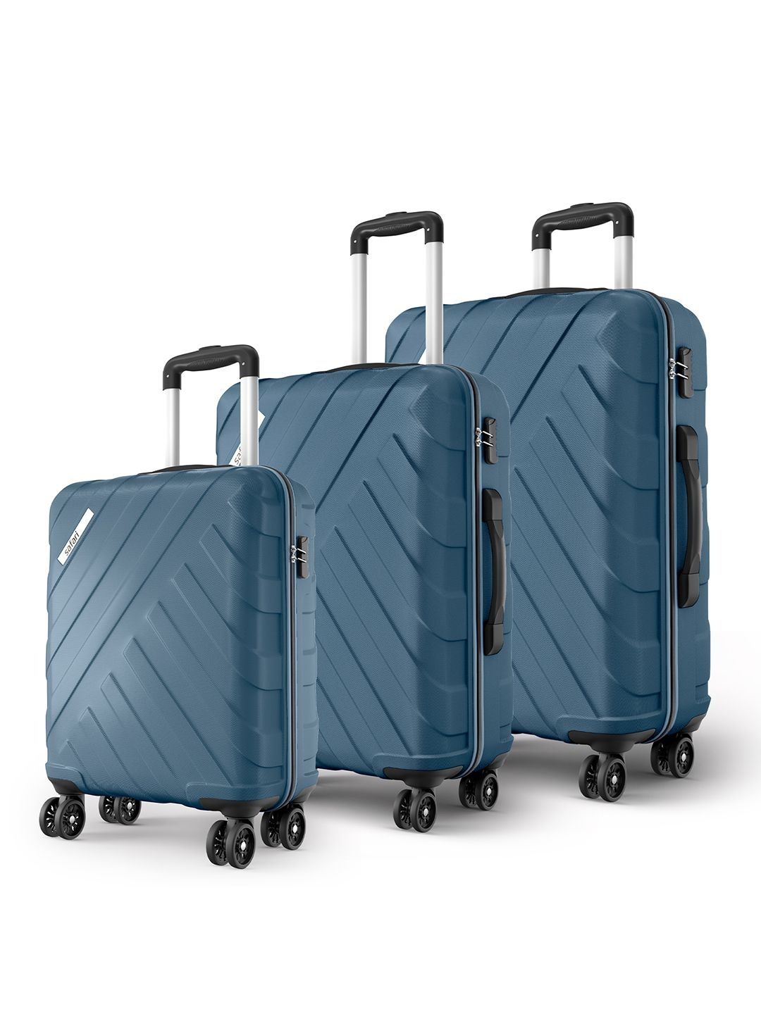 Safari Set Of 3 Voro Textured Hard Sided Trolley Bags-picture-44