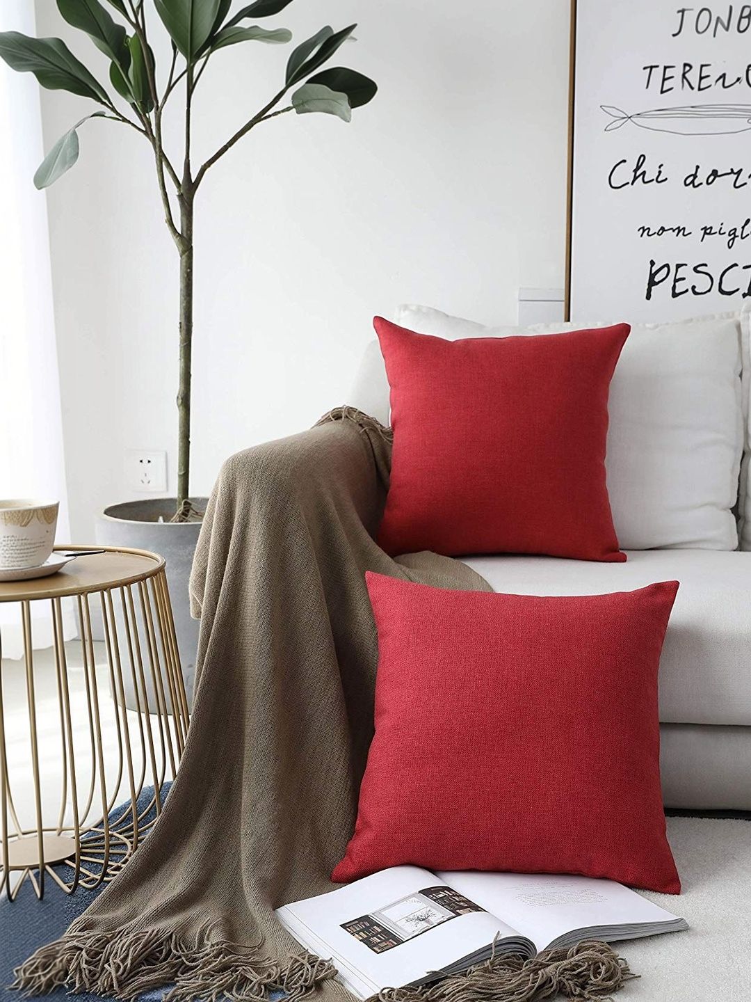 Khooti Red Set of 2 Square Cushion Covers-picture-48