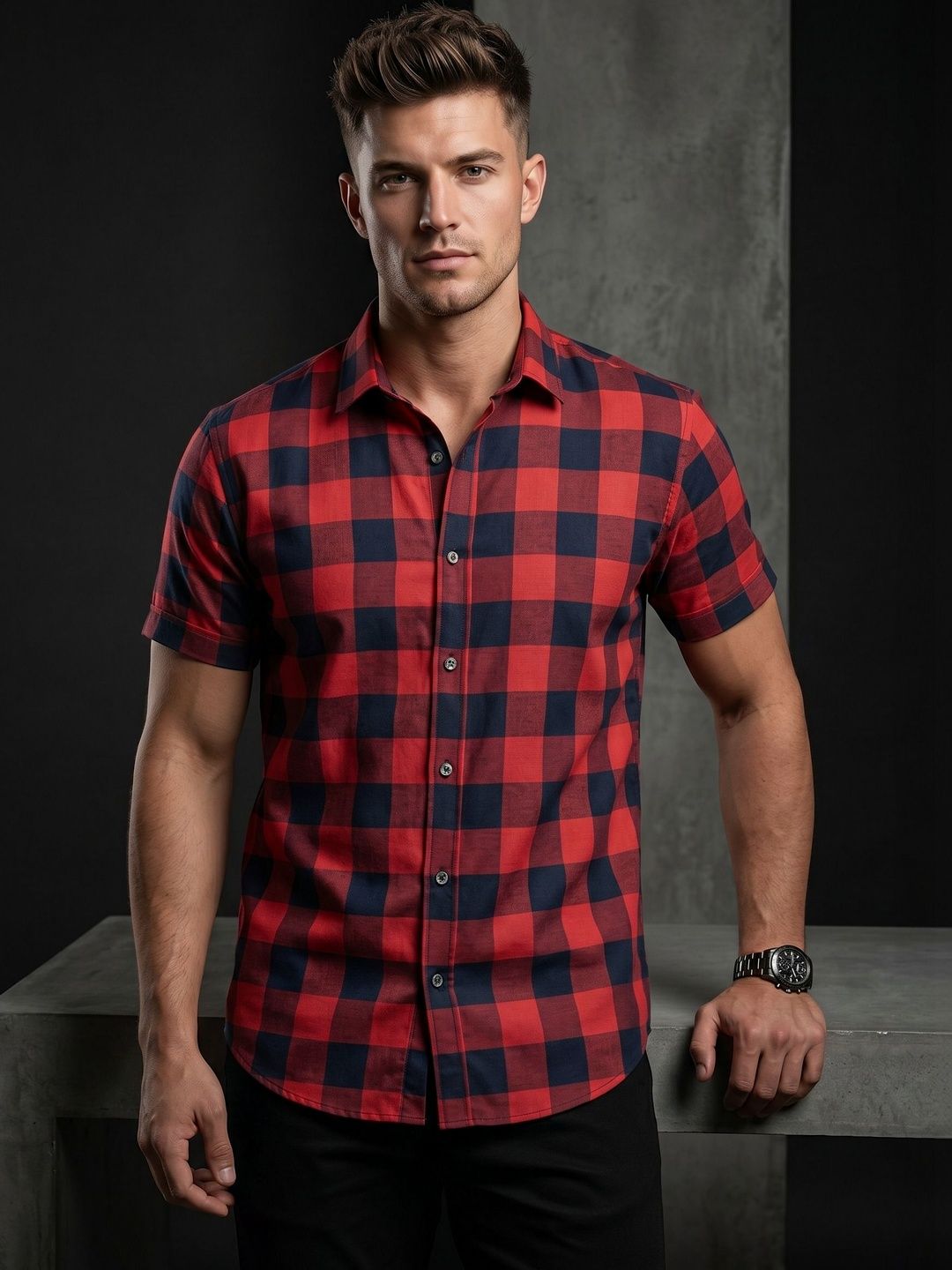 THE BEETEL HOUSE Men Buffalo Checks Checked Casual Shirt-picture-54