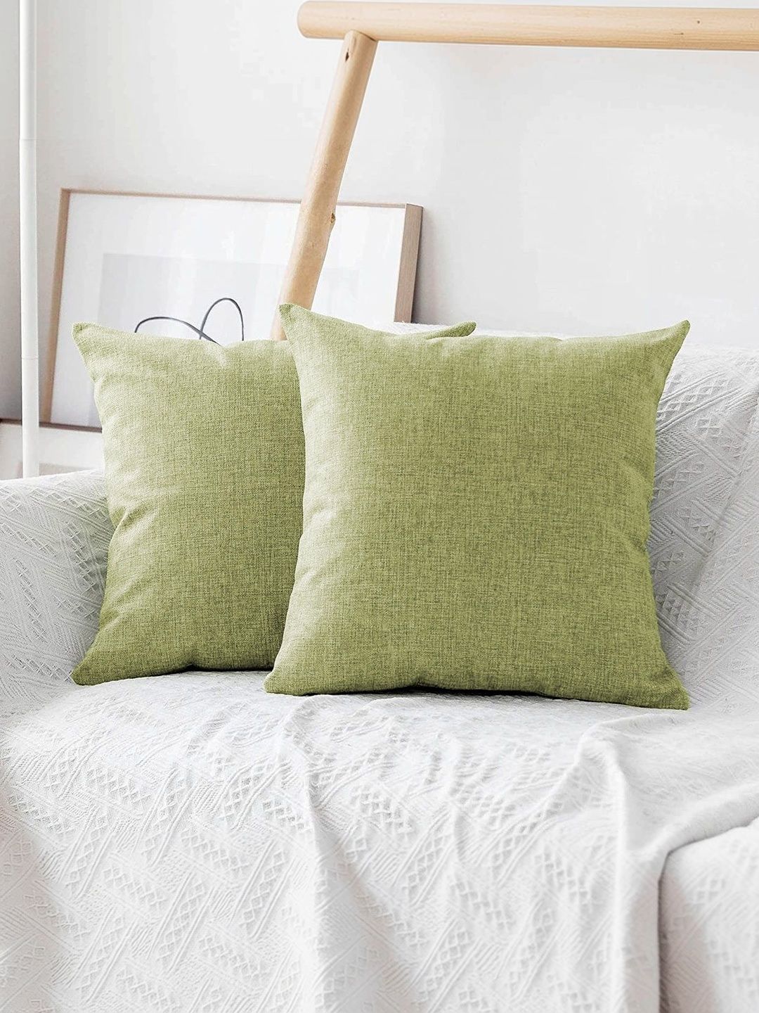 Khooti Sea Green Set of 2 Square Cushion Covers-picture-33