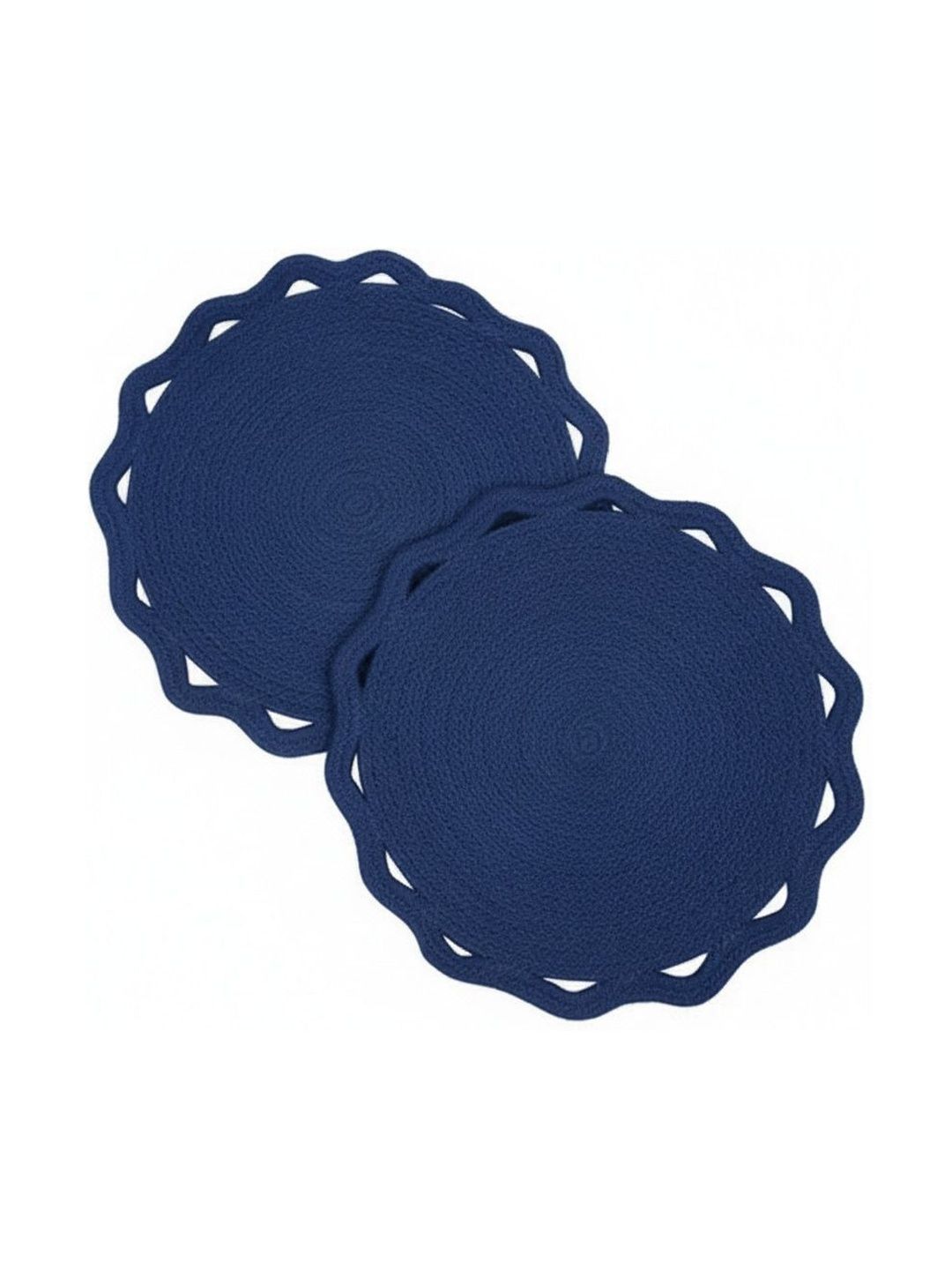 Siya Textiles Blue 2-Pieces Round Shaped Table Placemats-image-41
