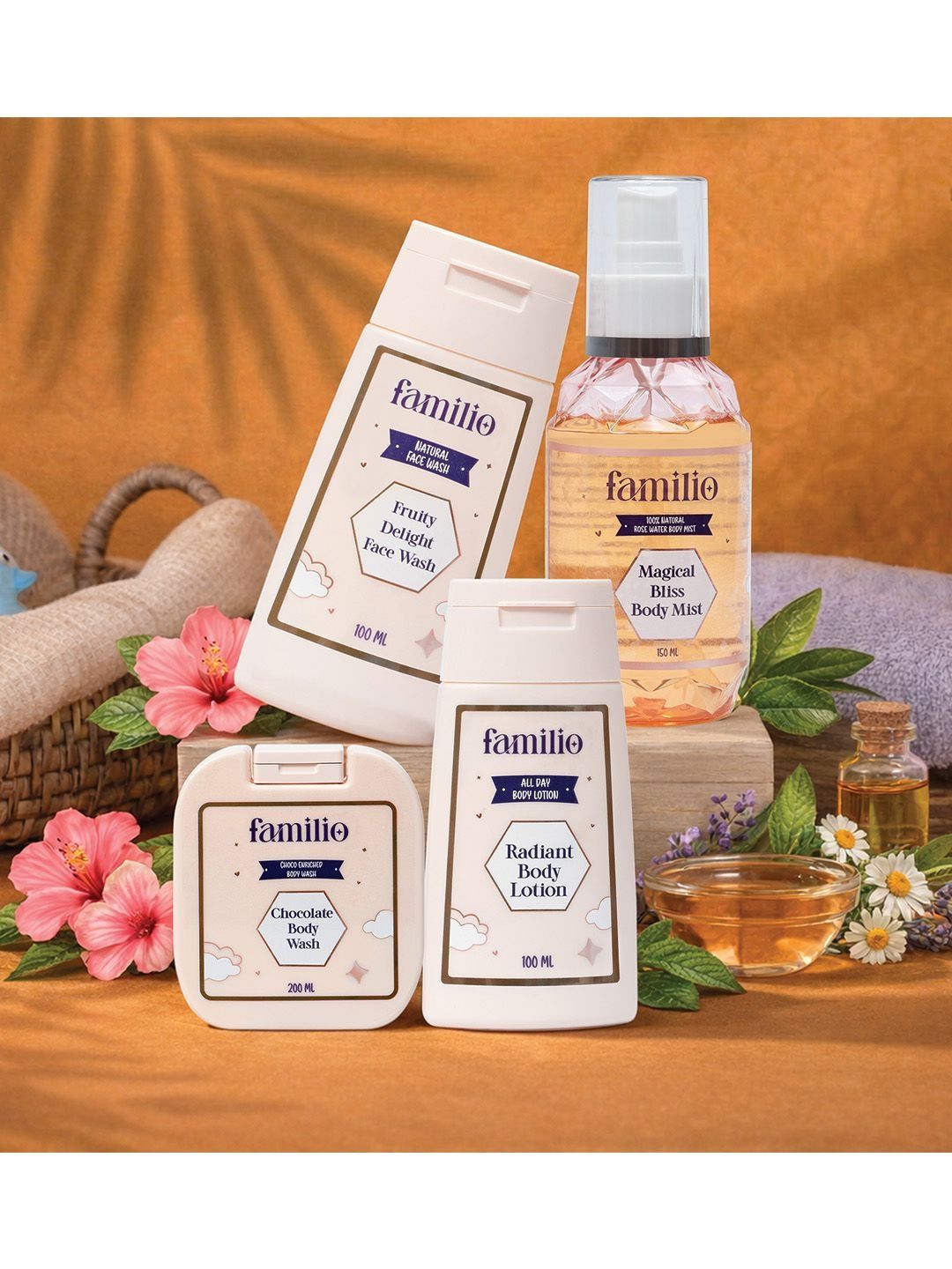 Familio Set Of 4 Chocolate Body Wash, Body Lotion, Face Wash & Magical Bliss Body Mist-picture-9