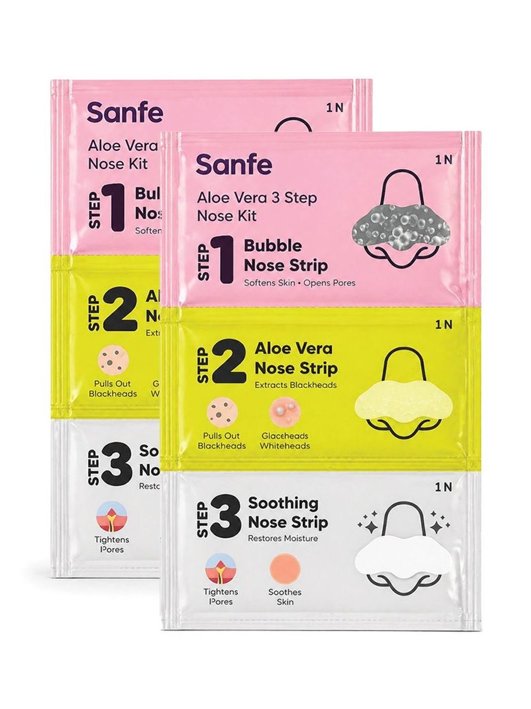 Sanfe Set Of 2 Deep Detox 3-In-1 Nose Strips For Blackhead Removal-picture-42
