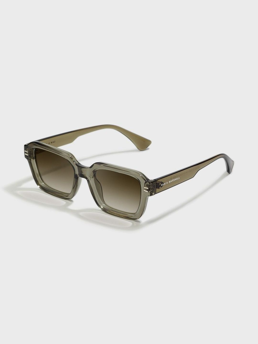 SAM & MARSHALL Unisex Brown Lens & Green Rectangle Sunglasses with-image-10