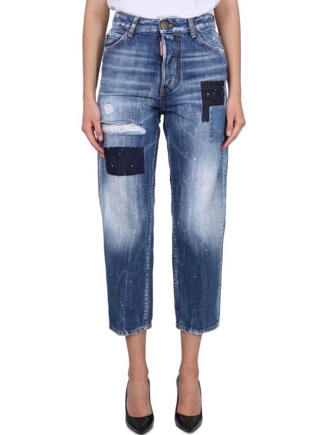 Blue Straight High Rise Jeans-image-19
