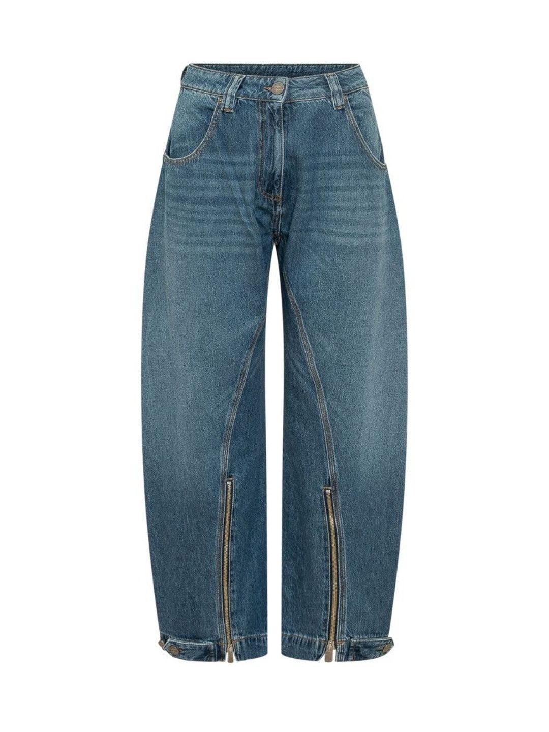 Blue Relaxed High Rise Jeans-image-13