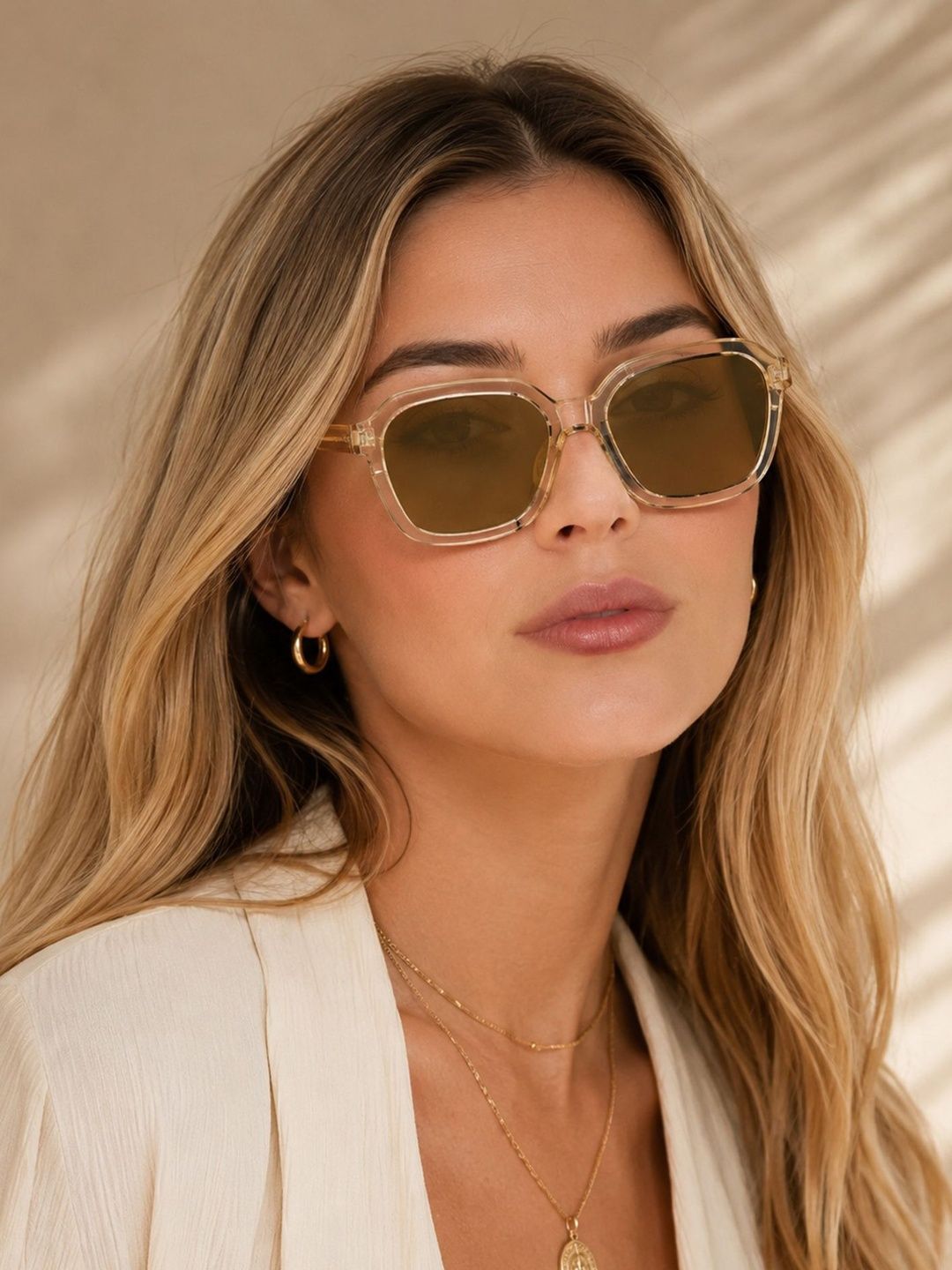 LULU & SKY Women Brown Lens & Yellow Square Sunglasses with-image-41