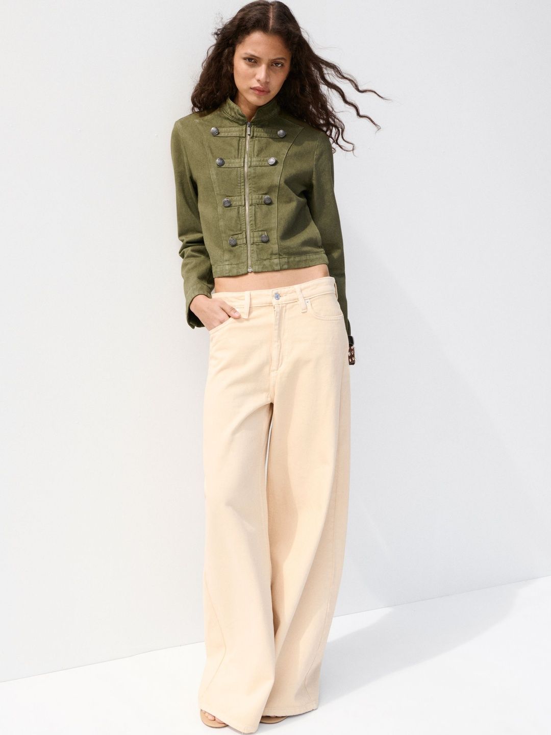 MANGO Crop Tailored Jacket-image-5