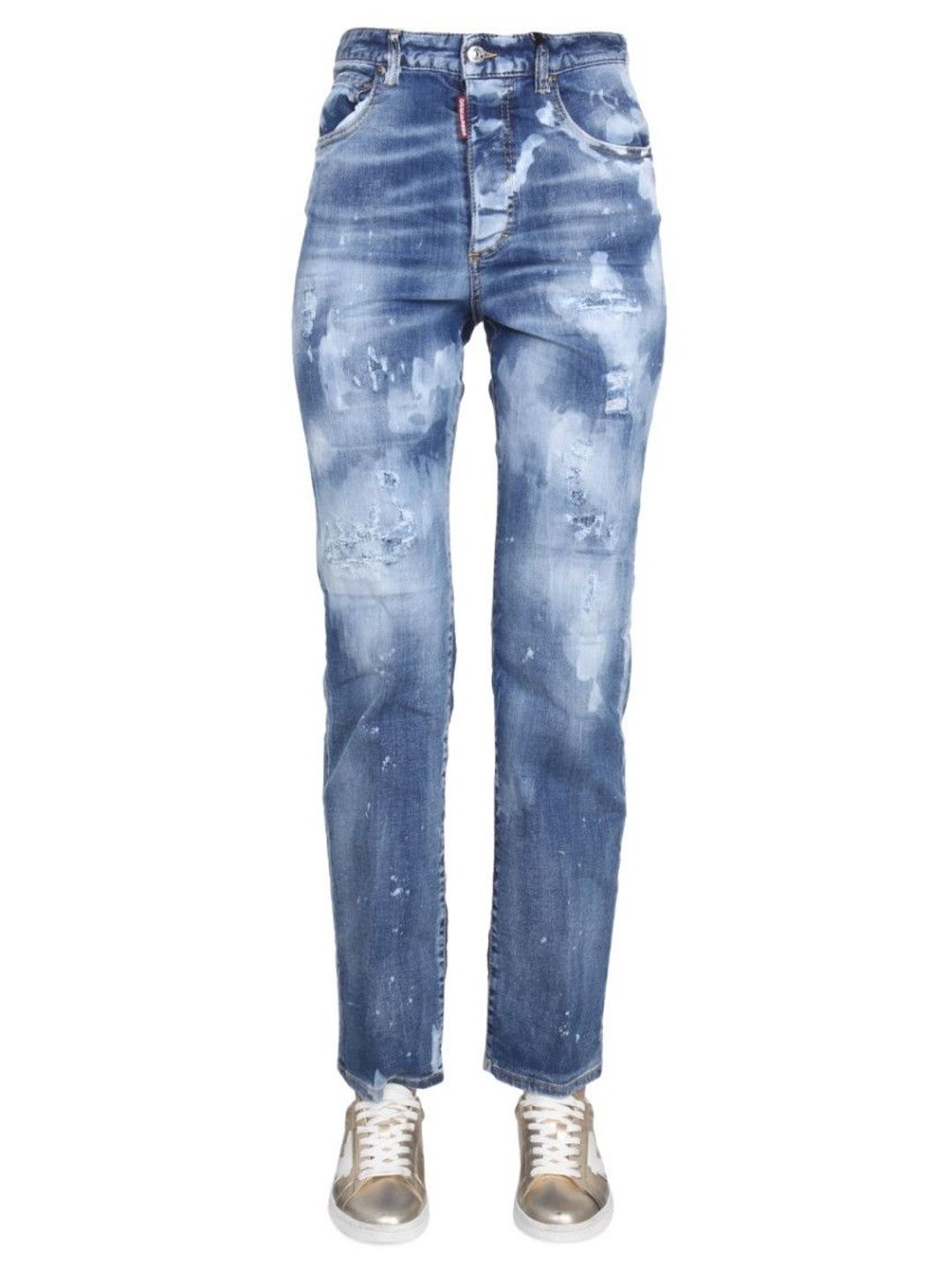 Blue Straight High Rise Jeans-image-21