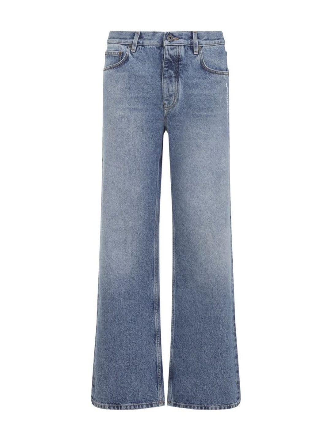 Blue Flared Mid Rise Jeans-image-47
