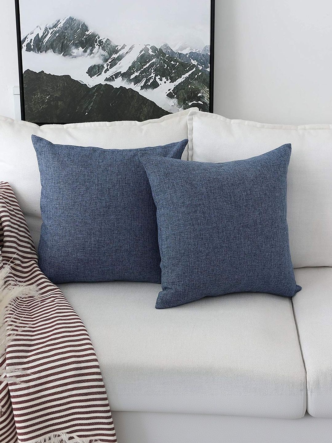 Khooti Navy Blue Set of 2 Square Cushion Covers-picture-12