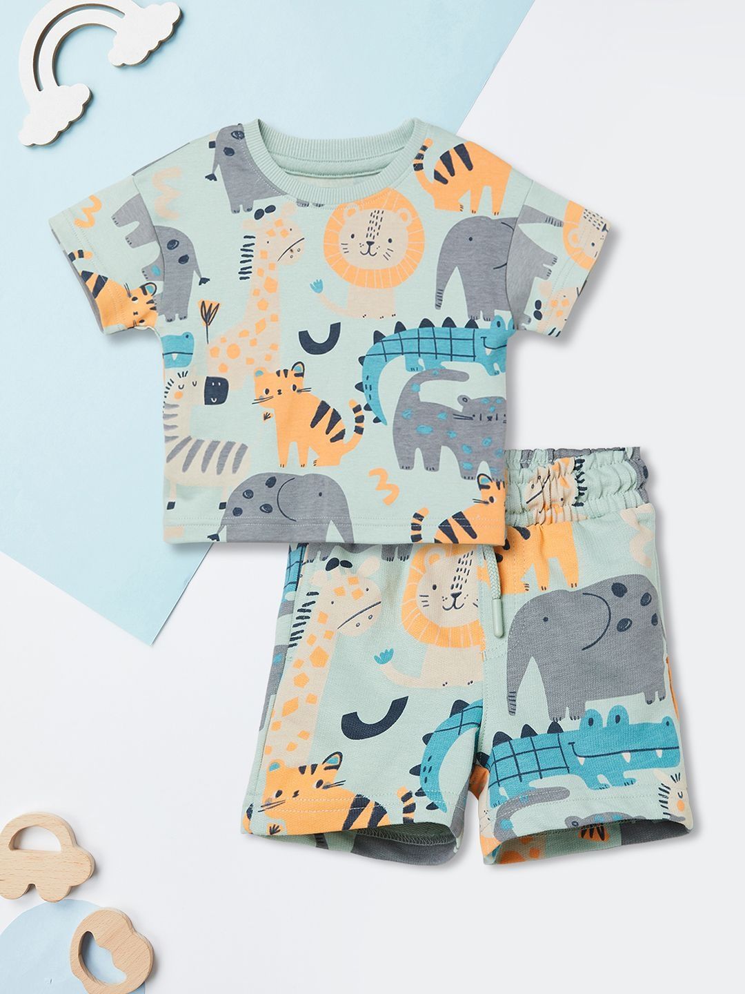 max Boys Printed T-shirt with Shorts-picture-21