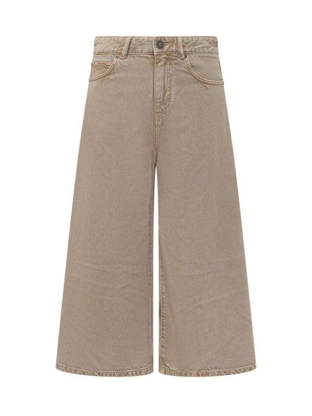 pinko Beige Relaxed High Rise Jeans-picture-42
