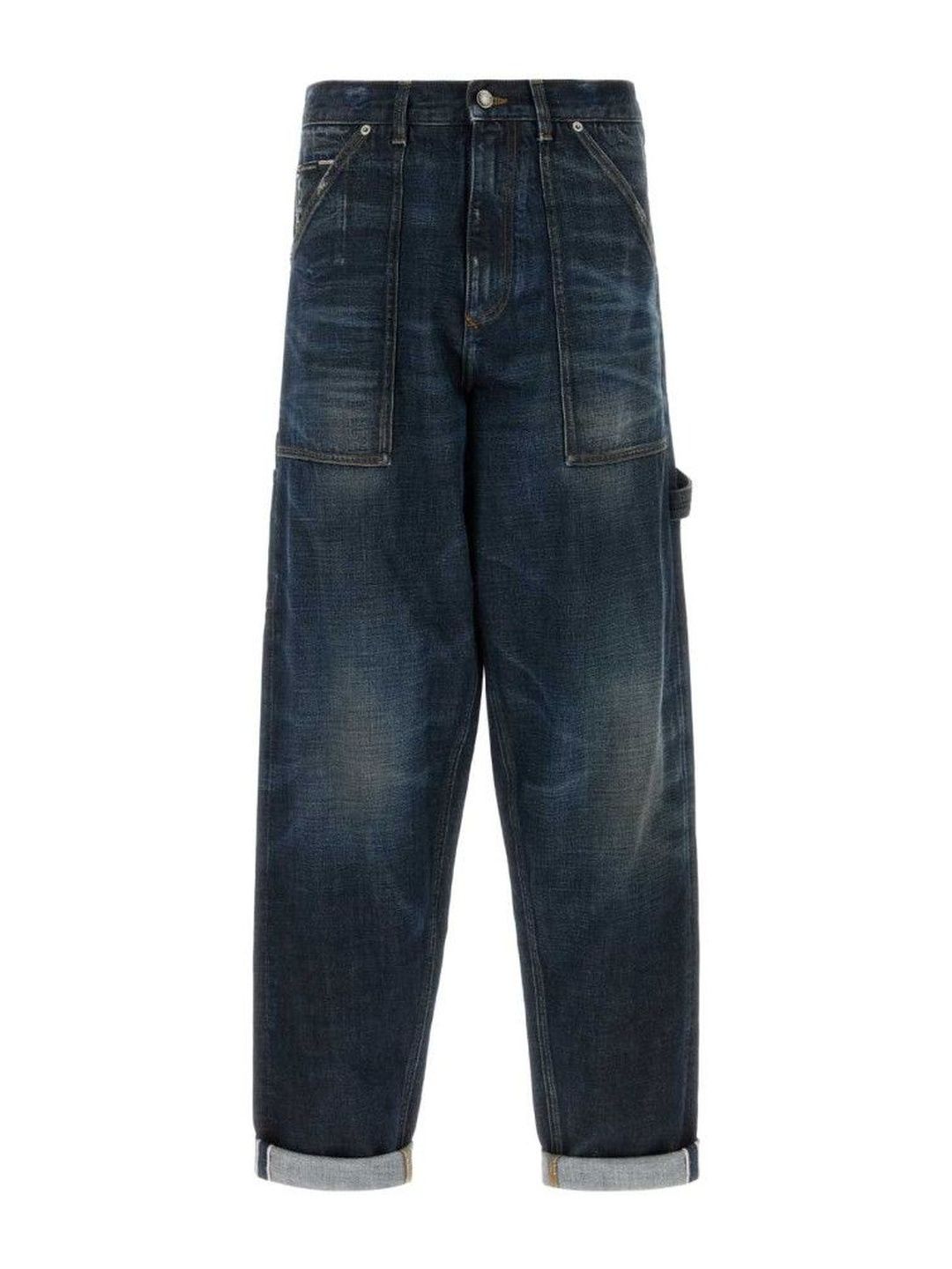 Dark Blue Solid Jeans-image-1