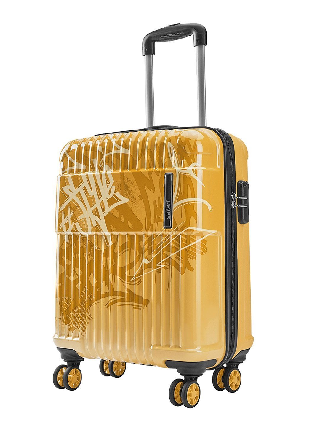 Safari Scrib Graphic Printed Hard-Sided Cabin Trolley Bag-picture-0