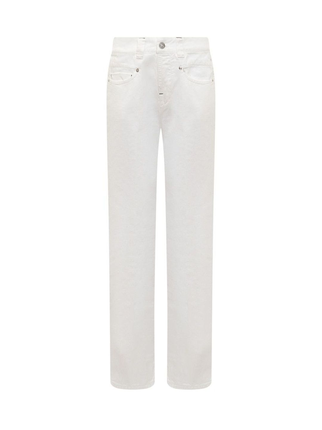 White Straight High Rise Jeans-image-15