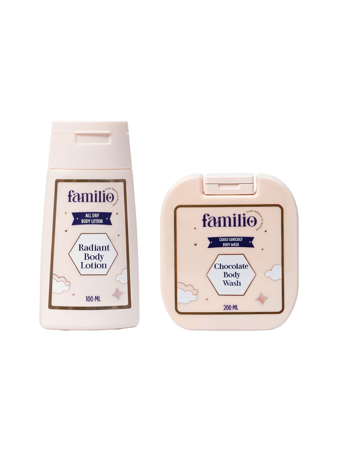 Familio Set Of 2 Chocolate Body Wash 200 ml With Radiant Body Lotion 100 ml-picture-31