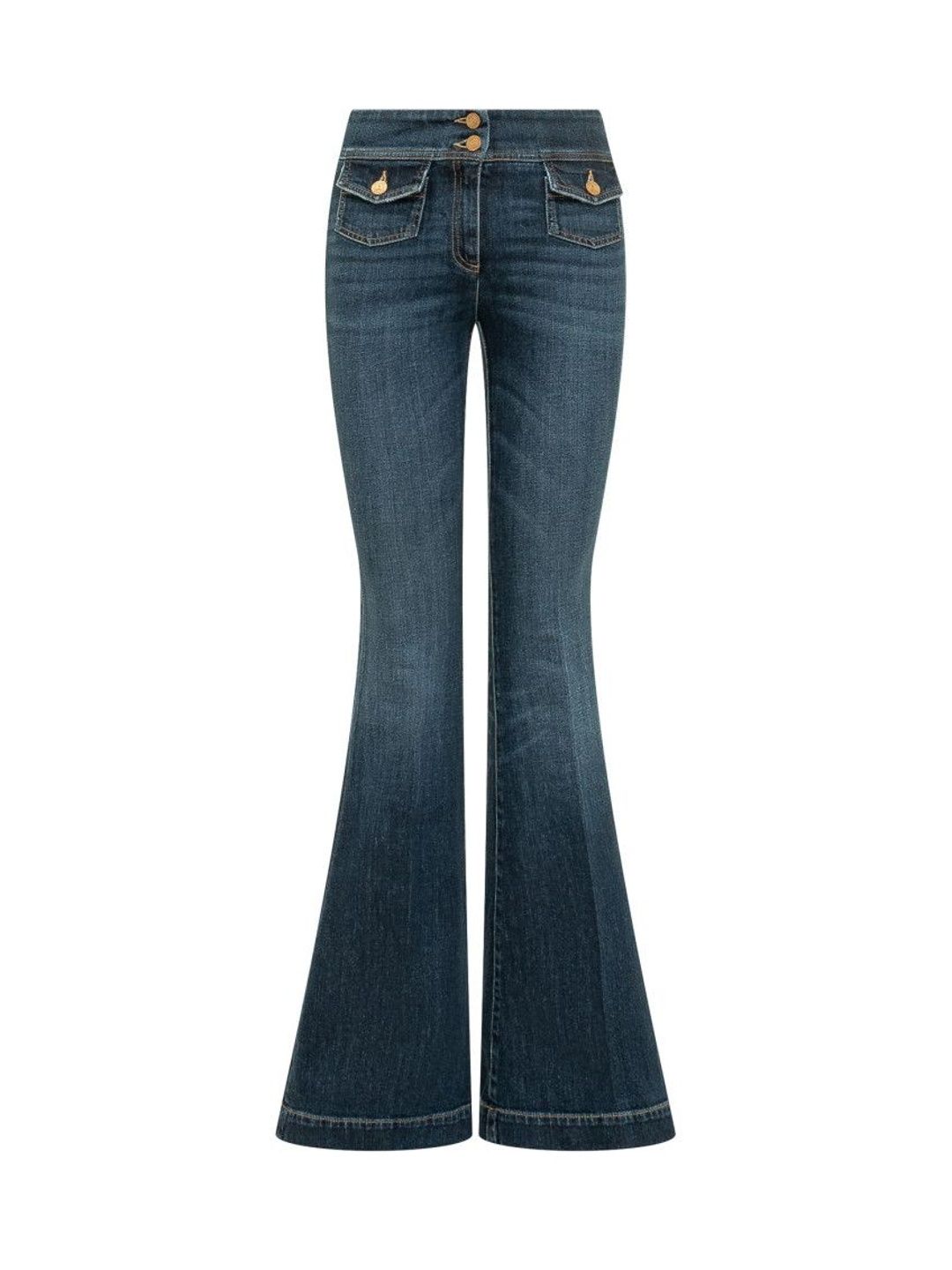 seafarer Blue Flared High Rise Jeans-picture-30