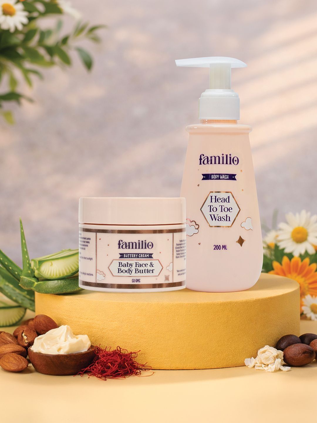 Familio Set Of 2 Baby Face & Body Cream 50 ml With Head To Toe Wash 200 ml-picture-24