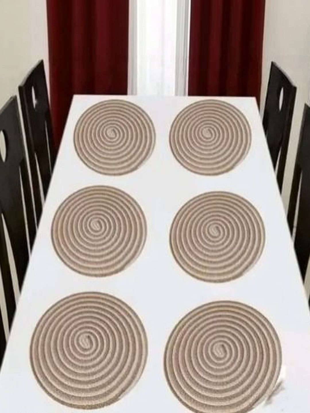 Siya Textiles White 6-Pcs Cotton Table Placemats-image-10